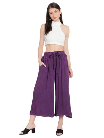 SHALIMAR bamboo crepe culotte pants