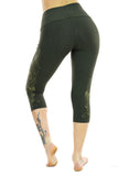 Ananda Yoga Tights - Gold Wing Print