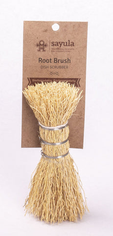 SAYULA Root Brush - Natural Dish and Veg Scrubber