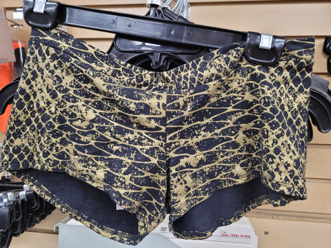 Kali Bootyshorts with Gold Reptile Print
