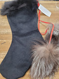 LOCALLY HANDMADE STOCKING WITH RECYCLED FUR