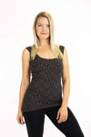 Dragonfly Tank with Ikat Print